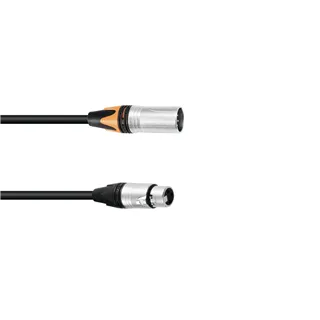 PSSO Adapterkabel DMX XLR 5pol/3pol 0,3m sw