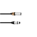 PSSO Adapterkabel DMX XLR 5pol/3pol 0,3m sw