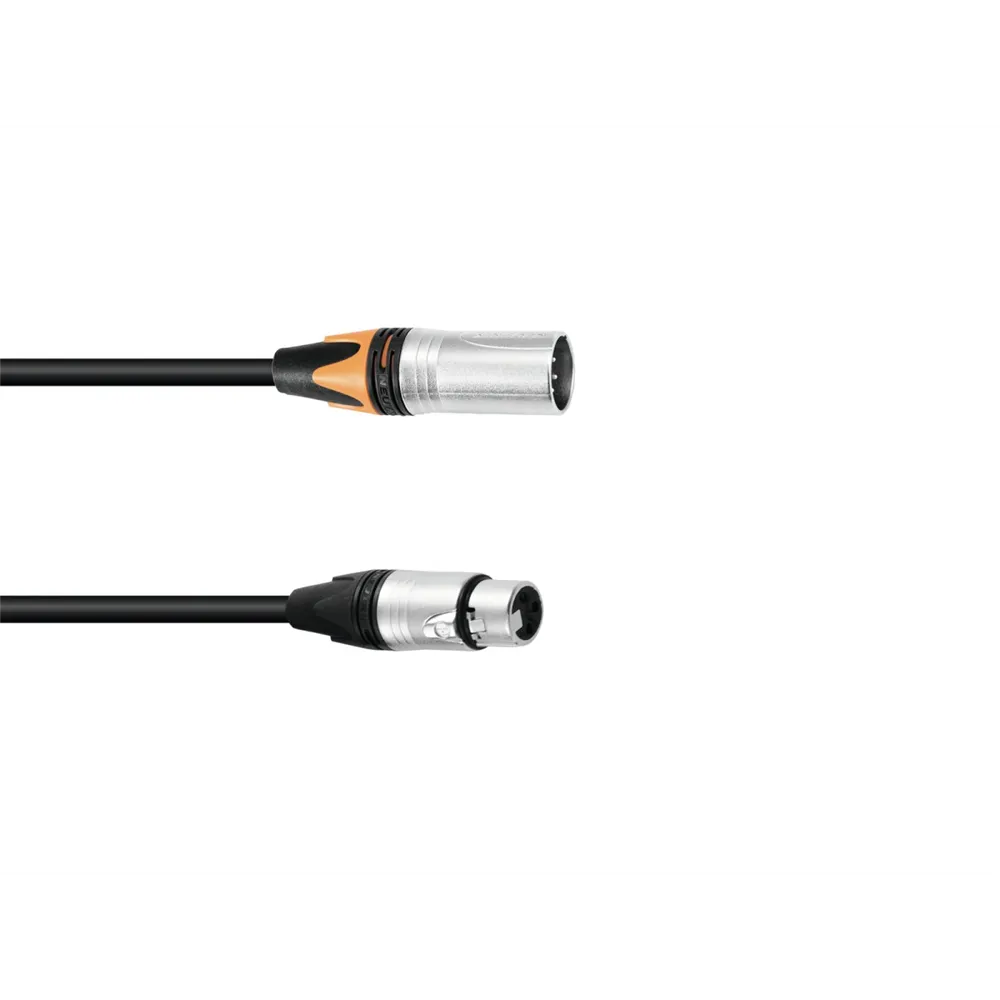 PSSO Adapterkabel DMX XLR 5pol/3pol 0,3m sw