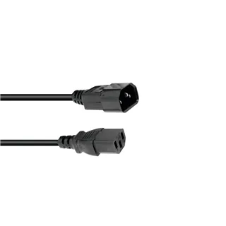 OMNITRONIC Kaltgeräte Verlängerung 3x1,0 3m sw