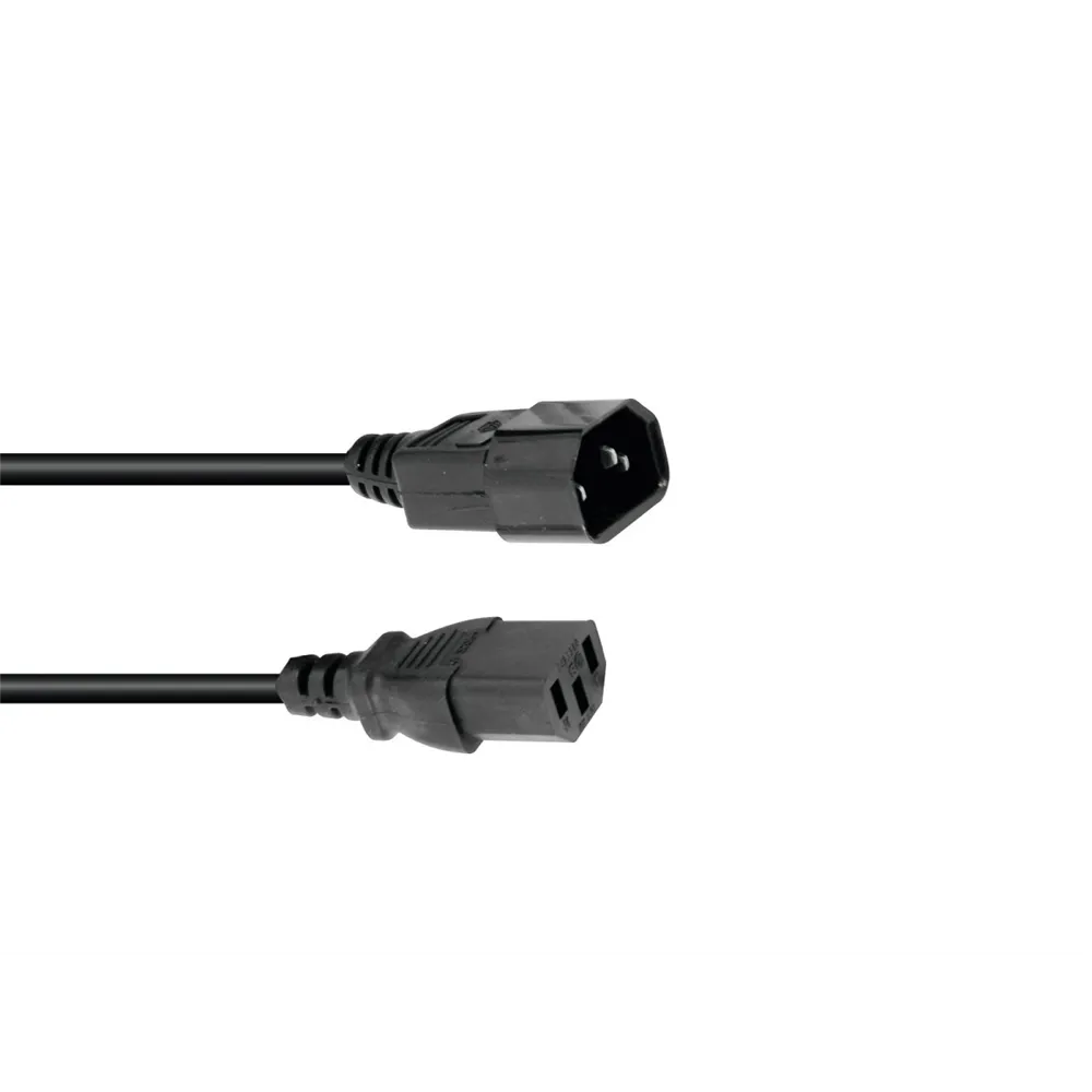 OMNITRONIC Kaltgeräte Verlängerung 3x1,0 5m sw