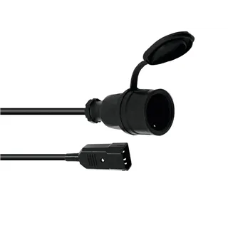 OMNITRONIC Adapterkabel Kaltgeräte/Schutzkontakt 1m