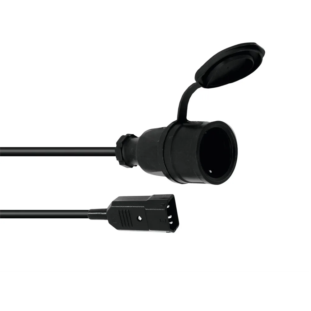 OMNITRONIC Adapterkabel Kaltgeräte/Schutzkontakt 1m