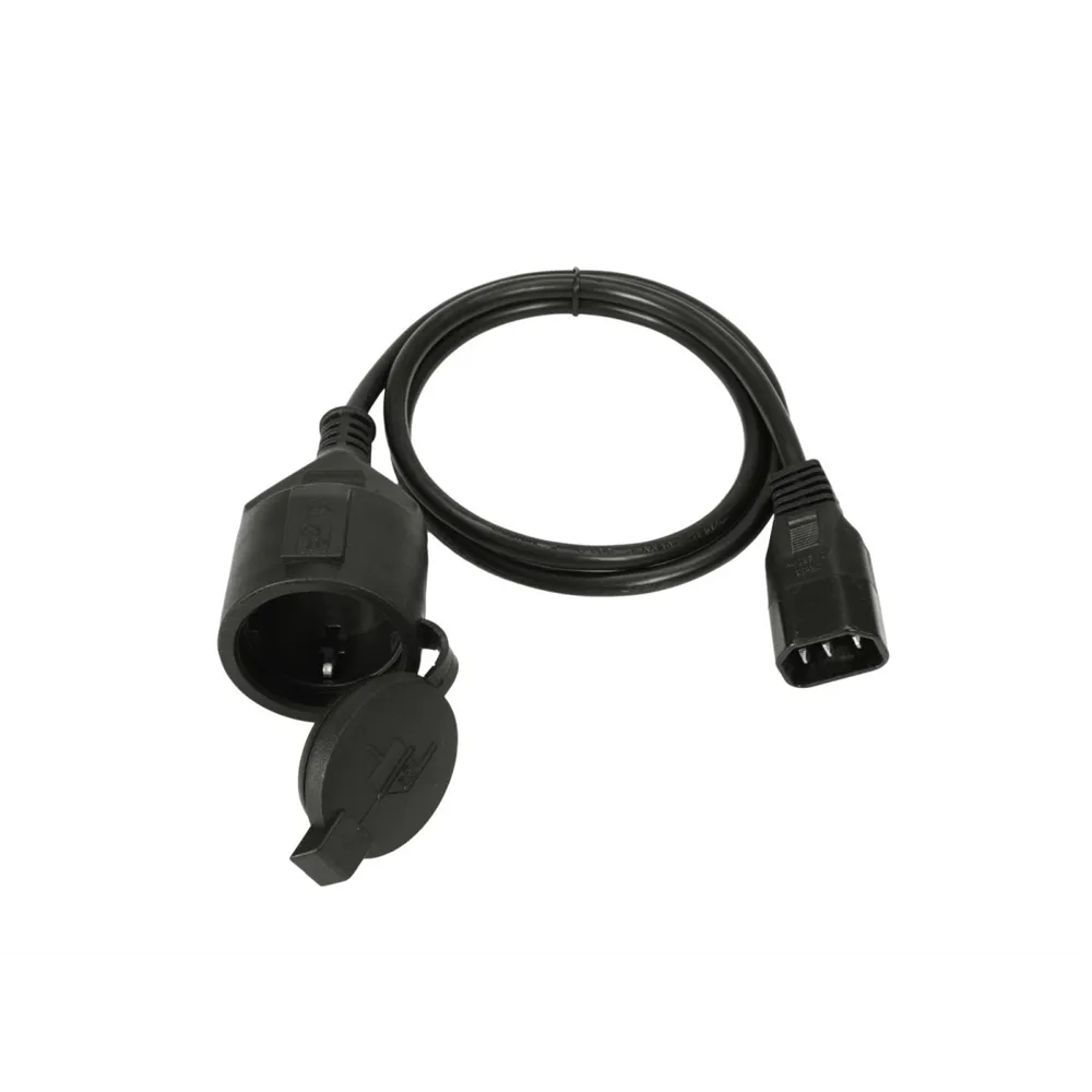 OMNITRONIC Adapterkabel Kaltgeräte/Schutzkontakt 1m
