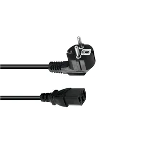 OMNITRONIC Kaltgeräte Netzkabel 3x1,0 1,5m sw