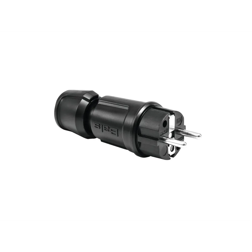 BALS Schutzkontakt Stecker schlagfest sw MK2
