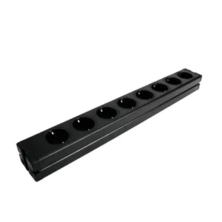EUROLITE Steckdosenleiste 8-fach ALU sw