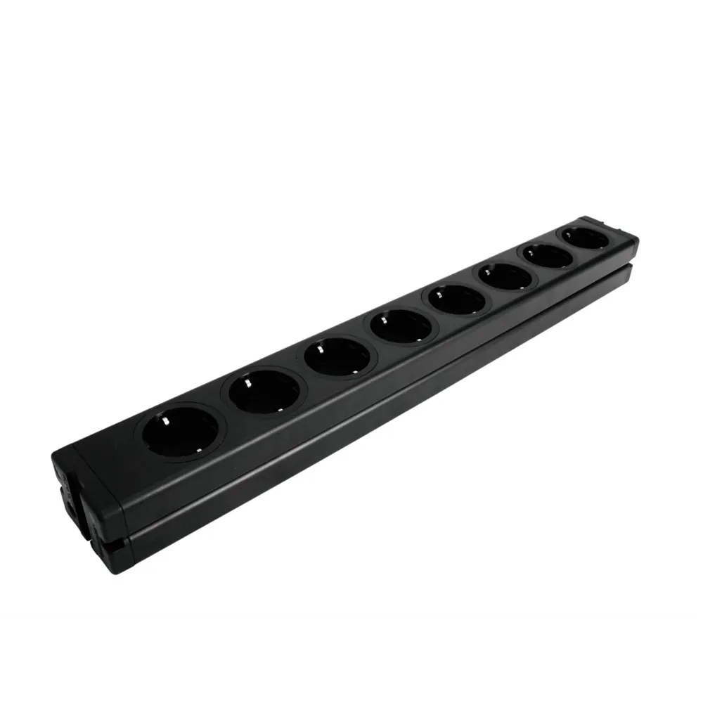 EUROLITE Steckdosenleiste 8-fach ALU sw