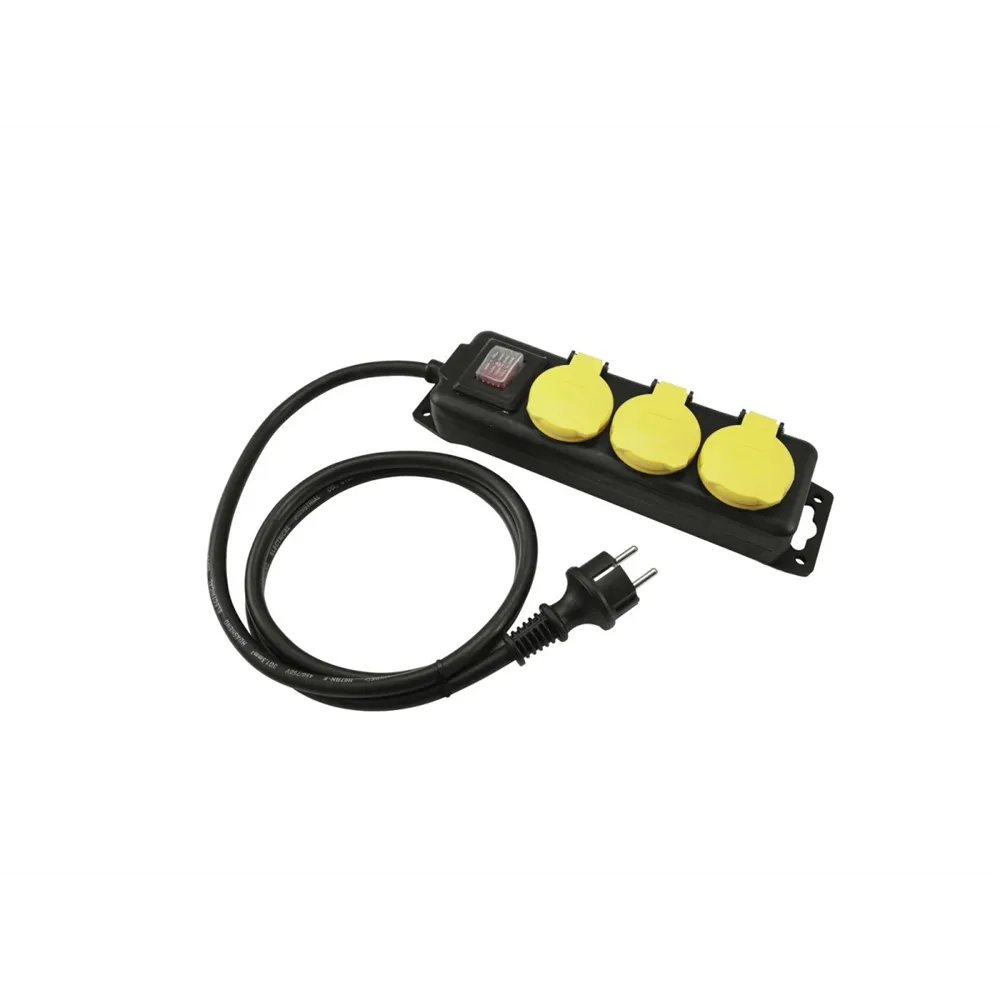 EUROLITE Steckdosenleiste 3-fach IP44 sw 3m