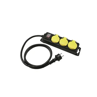 EUROLITE Steckdosenleiste 3-fach IP44 sw 5m
