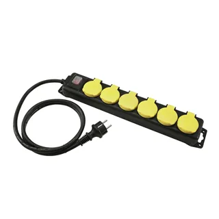 EUROLITE Steckdosenleiste 6-fach IP44 sw 10m