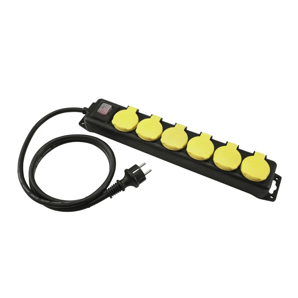 EUROLITE Steckdosenleiste 6-fach IP44 sw 10m