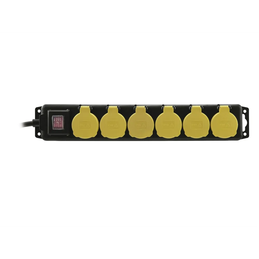 EUROLITE Steckdosenleiste 6-fach IP44 sw 10m