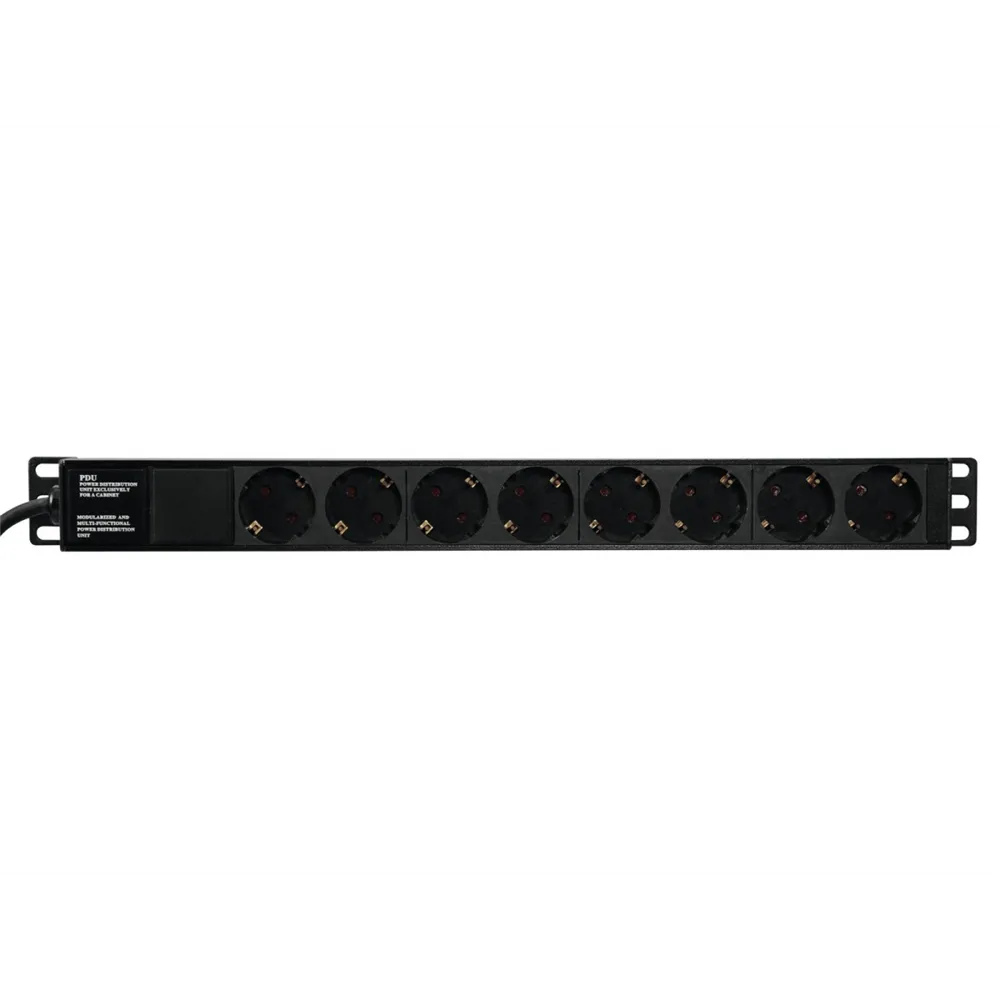 EUROLITE Steckdosenleiste R19-8 1HE sw 2,7m