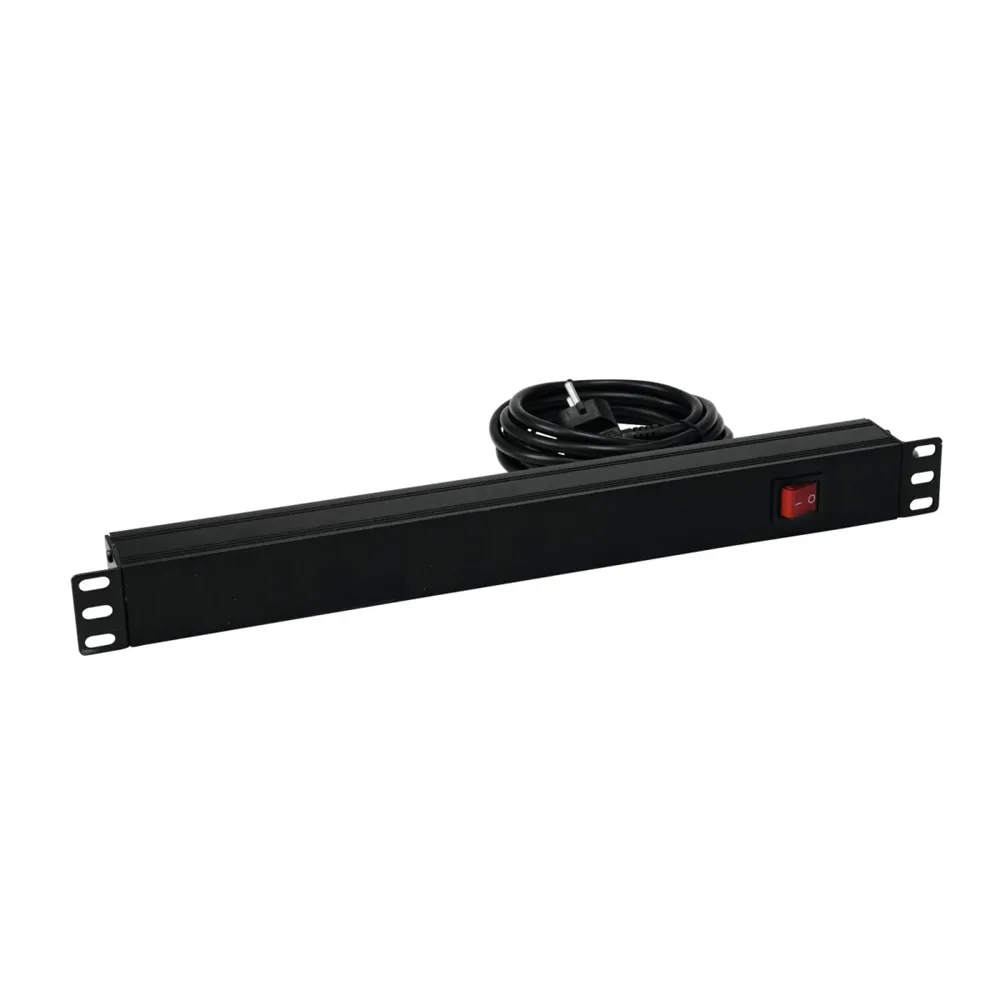 EUROLITE Steckdosenleiste R19-8 1HE sw 2,7m