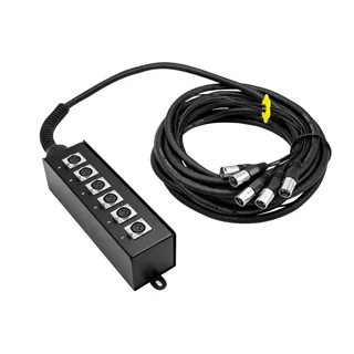 OMNITRONIC Multicore Stagebox MUS-610 6IN 10m