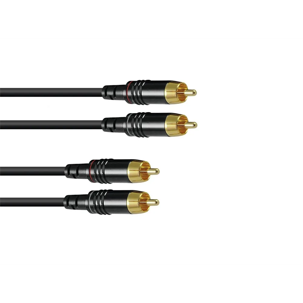 SOMMER CABLE Cinch Kabel 2x2 0,5m sw Hicon