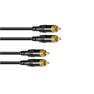 SOMMER CABLE Cinch Kabel 2x2 1m sw Hicon