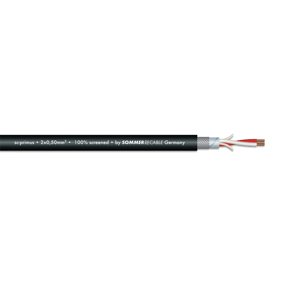 SOMMER CABLE Mikrofonkabel 2x0,50 100m sw SC-Primus