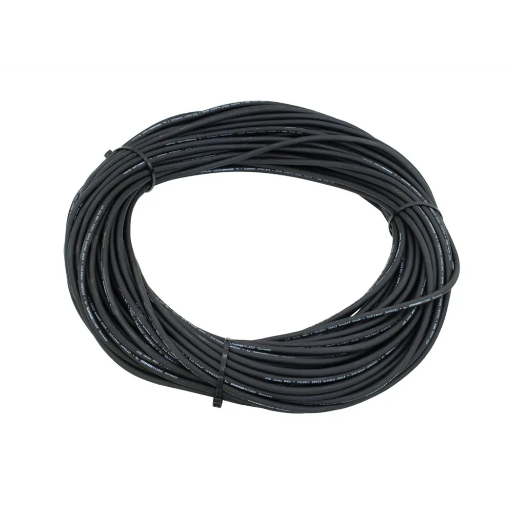 SOMMER CABLE Mikrofonkabel 2x0,34 100m sw CLUB SERIES