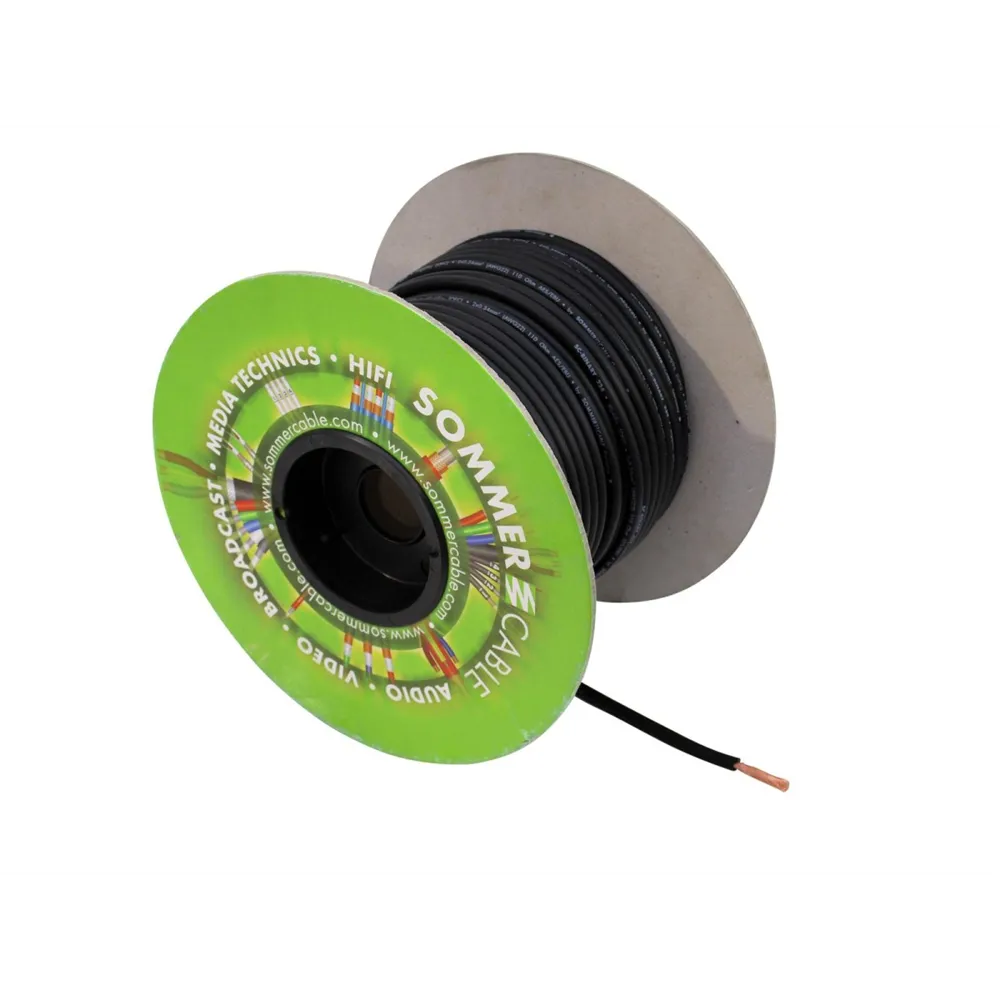 SOMMER CABLE DMX Kabel 2x0,34 100m sw BINARY FRNC