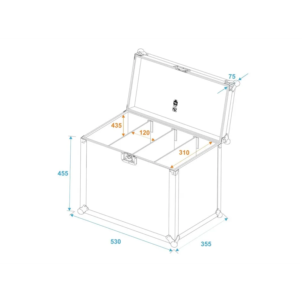 ROADINGER Flightcase 4x SLS Größe L