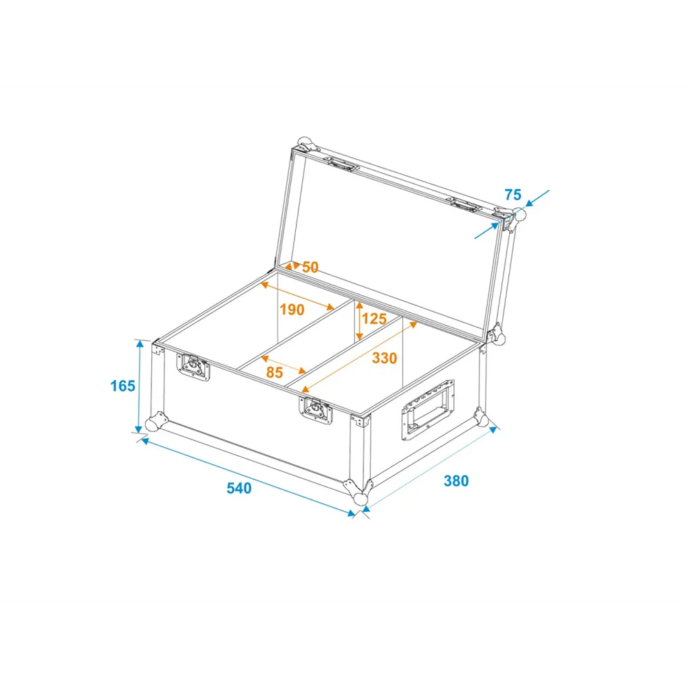 ROADINGER Flightcase 2x TSL-150/250/350