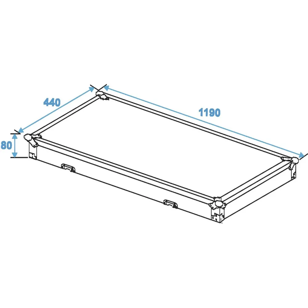 ROADINGER Flightcase 12x LED-Leiste mit Rollen