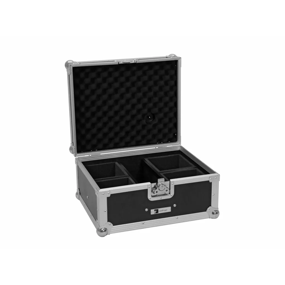 ROADINGER Flightcase EC-AU4 4x AKKU UP 4 QCL Spot QuickDMX