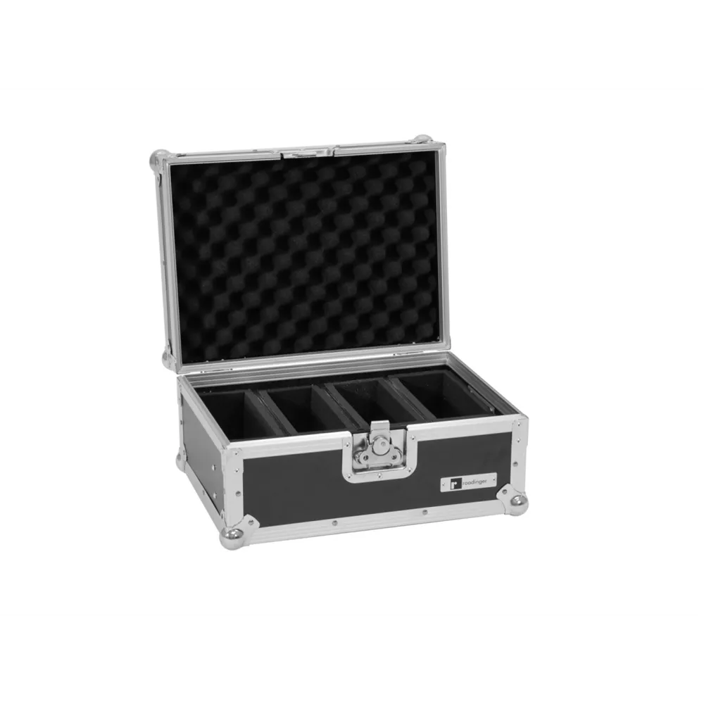 ROADINGER Flightcase EC-4AC 4x AKKU Flat Light Serie