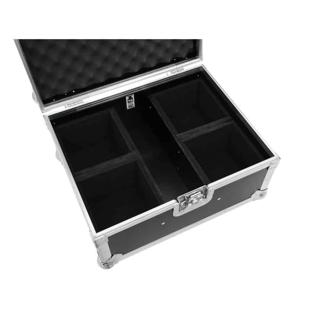 ROADINGER Flightcase 4x AKKU UP 4 QCL Spot QuickDMX