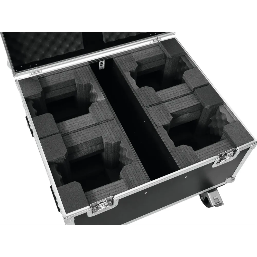 ROADINGER Flightcase 4x LED TMH-X1 Moving-Head Beam mit Rollen