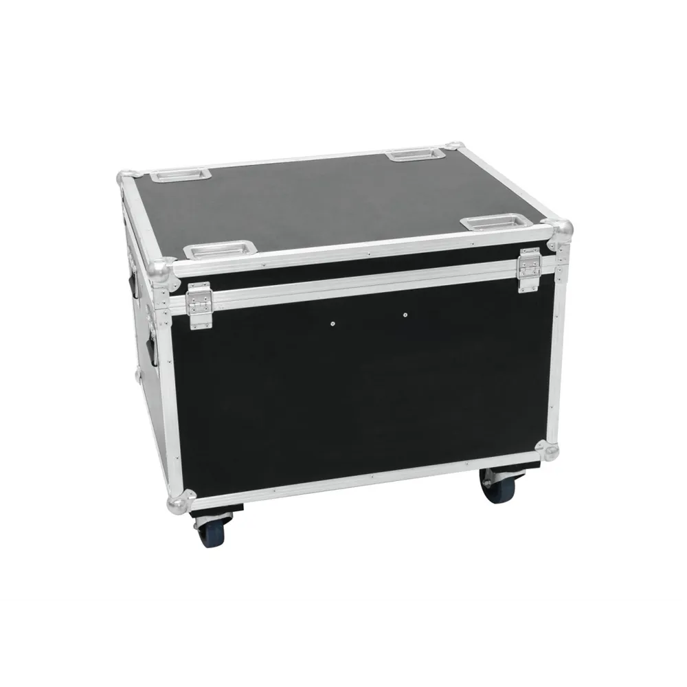 ROADINGER Flightcase 4x LED THA-100F/THA-120PC mit Rollen