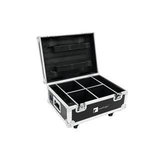 ROADINGER Flightcase 4x AKKU UP-4 QuickDMX mit Ladefunktion
