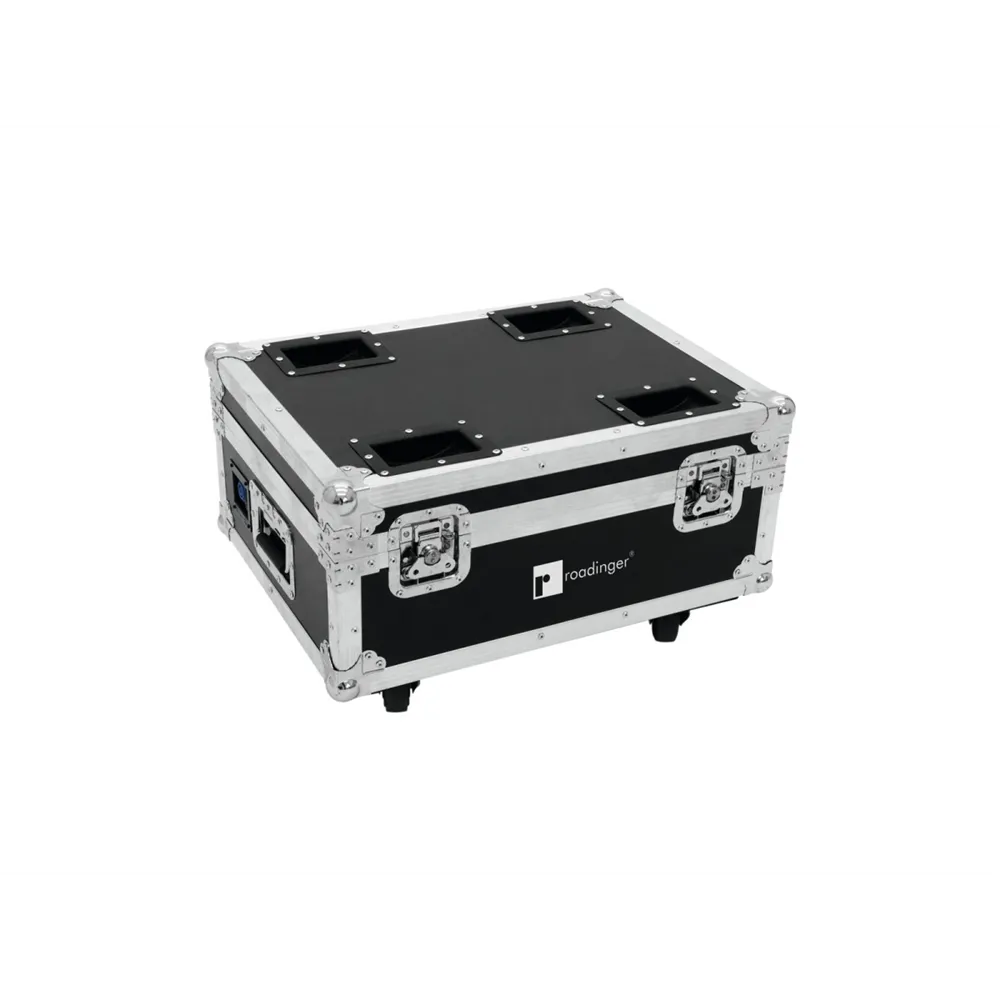 ROADINGER Flightcase 4x AKKU UP-4 QuickDMX mit Ladefunktion