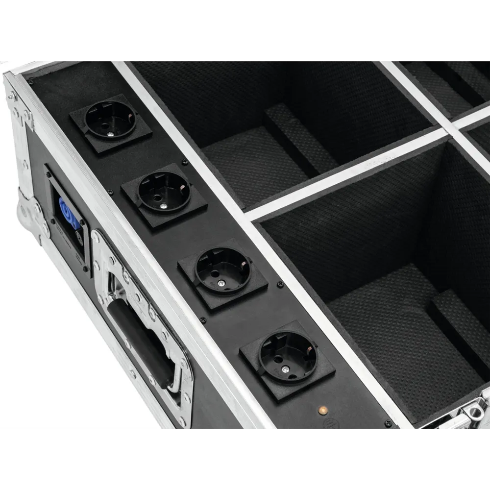 ROADINGER Flightcase 4x AKKU UP-4 QuickDMX mit Ladefunktion