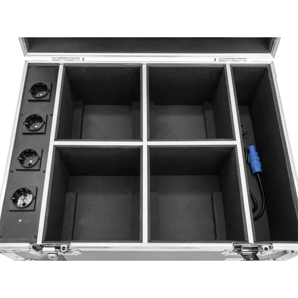 ROADINGER Flightcase 4x AKKU UP-4 QuickDMX mit Ladefunktion