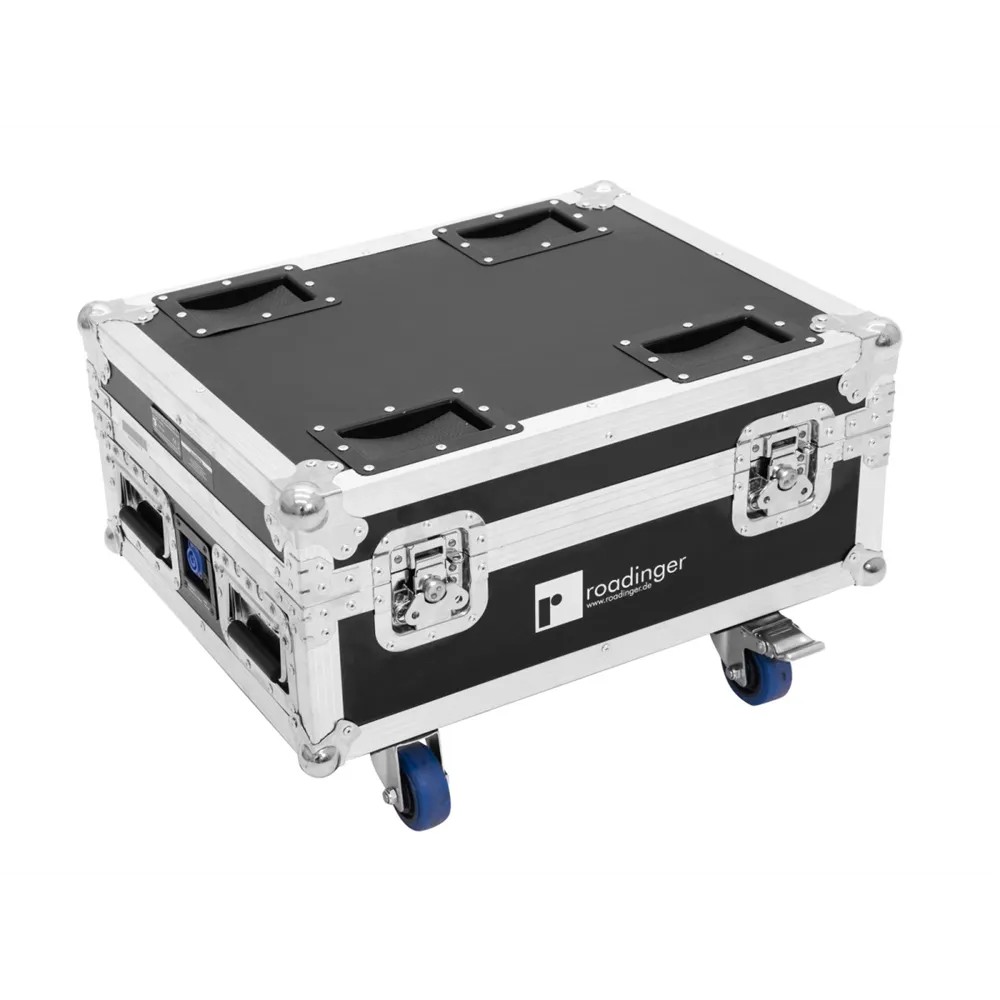 ROADINGER Flightcase 4x AKKU IP UP-4 QuickDMX mit Ladefunktion