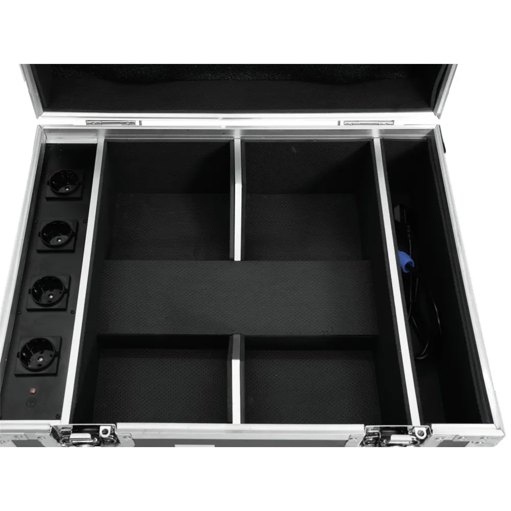 ROADINGER Flightcase 4x AKKU IP UP-4 QuickDMX mit Ladefunktion
