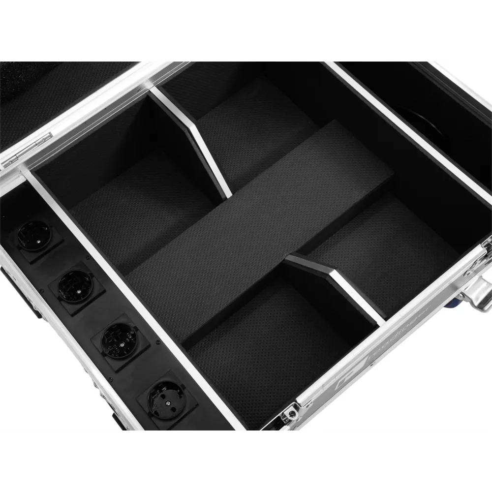 ROADINGER Flightcase 4x AKKU IP UP-4 QuickDMX mit Ladefunktion