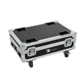 ROADINGER Flightcase 4x AKKU BAR-6 Glow QCL Flex QuickDMX mit Ladefunktion