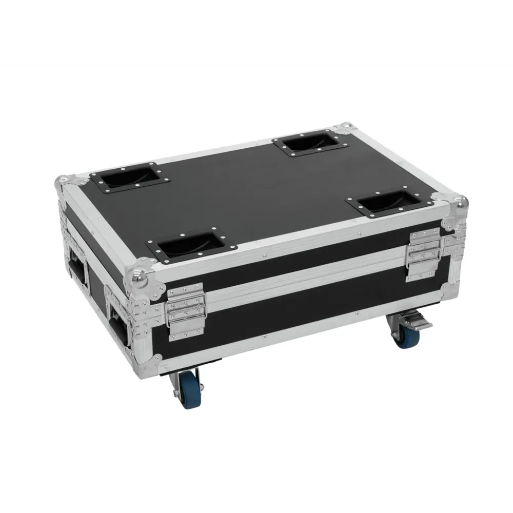 ROADINGER Flightcase 4x AKKU BAR-6 Glow QCL Flex QuickDMX mit Ladefunktion