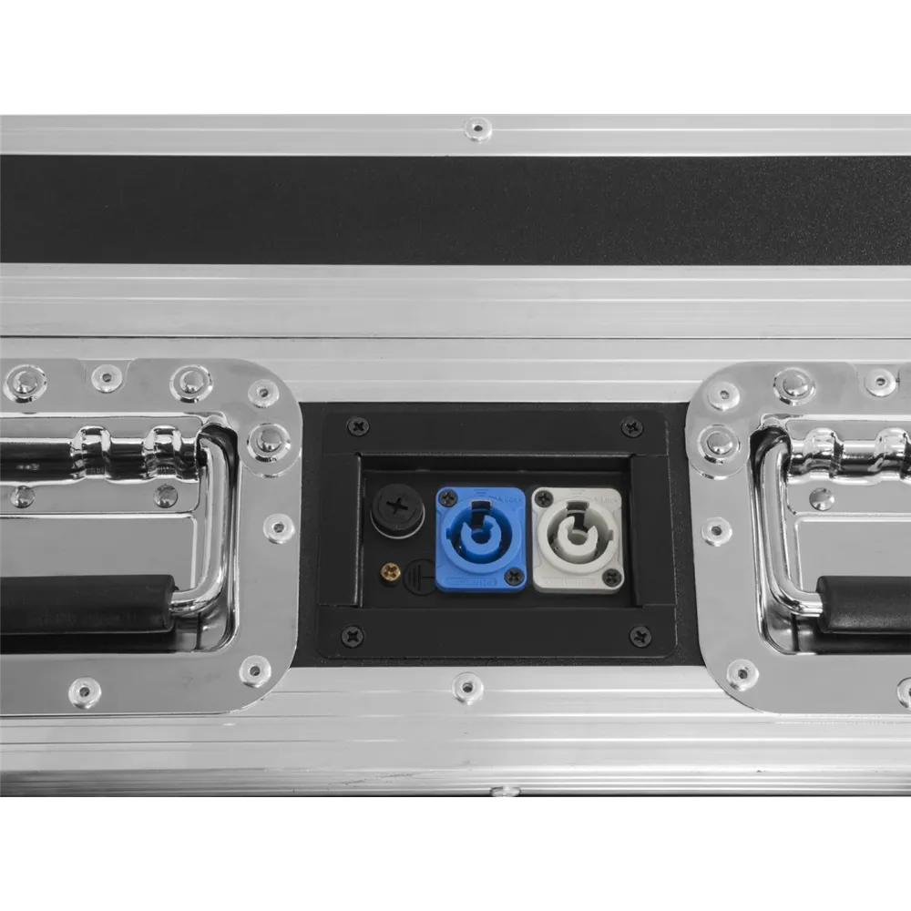 ROADINGER Flightcase 4x AKKU BAR-6 Glow QCL Flex QuickDMX mit Ladefunktion