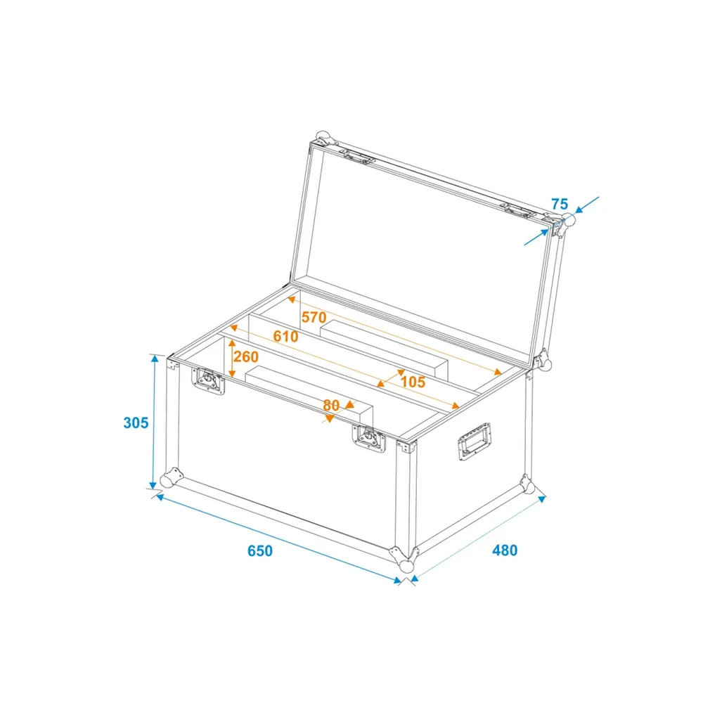 ROADINGER Flightcase 2x LED PLL-360