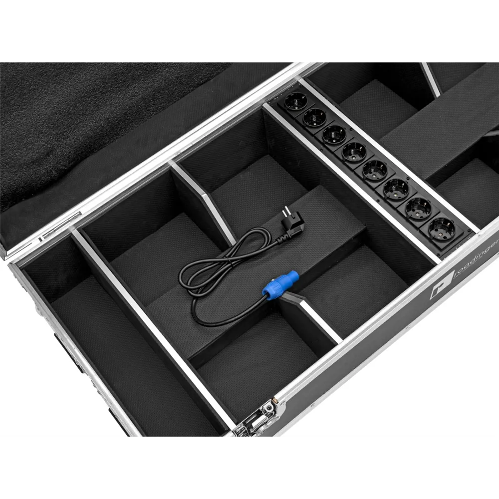 ROADINGER Flightcase 8x AKKU IP UP-4 QuickDMX mit Ladefunktion
