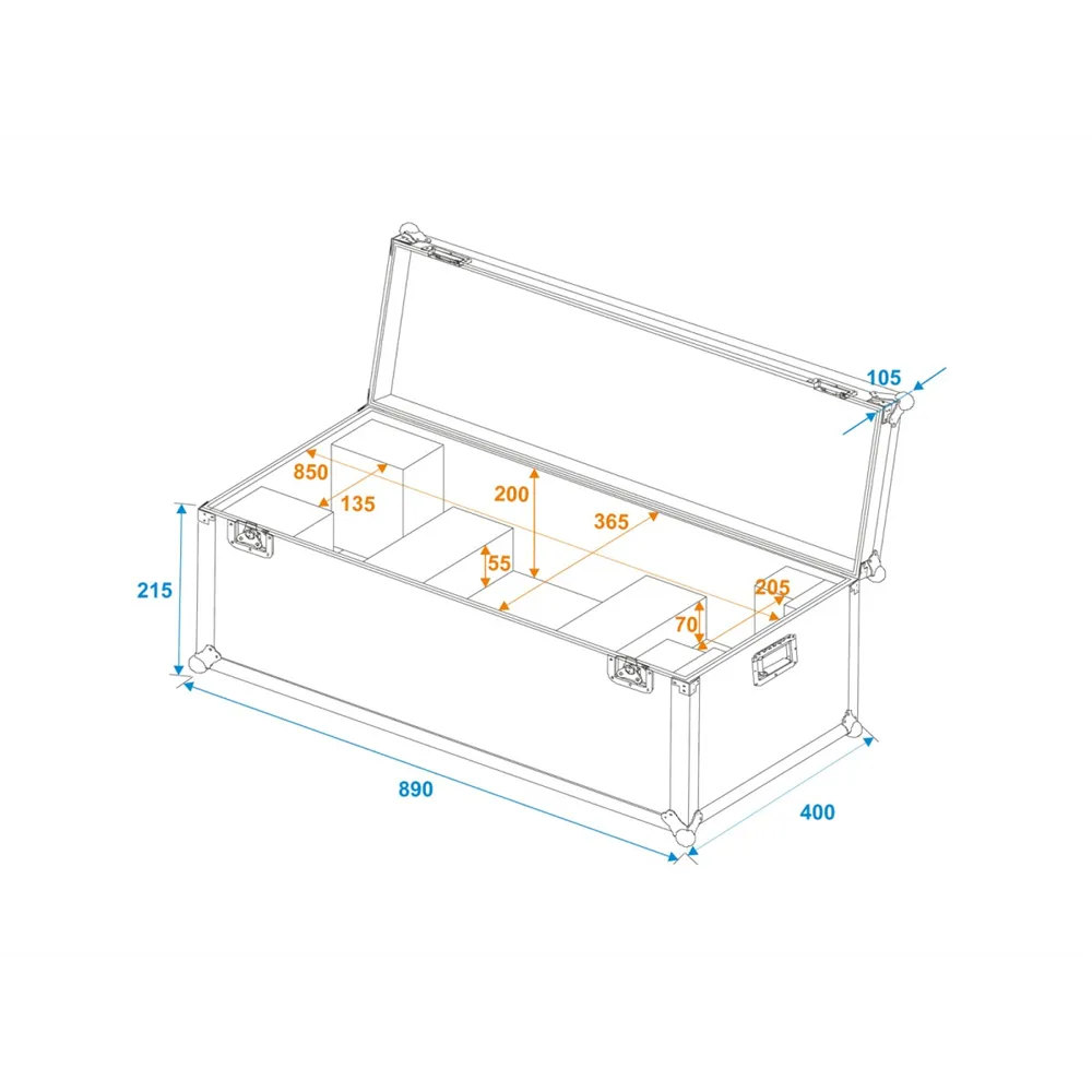 ROADINGER Flightcase 1x LED SL-400