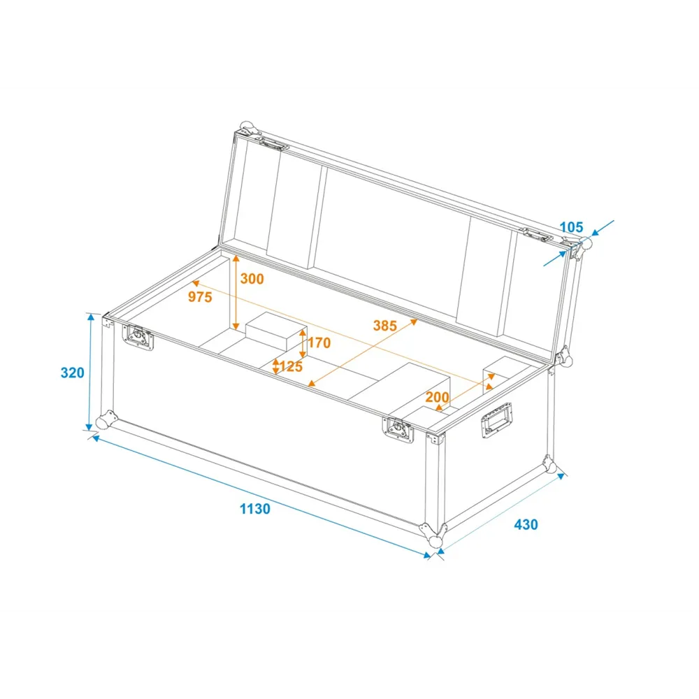 ROADINGER Flightcase 1x LED SL-600
