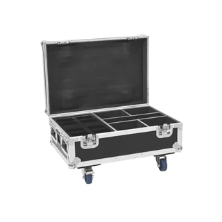 ROADINGER Flightcase 4x AKKU IP UP-4 Plus HCL Spot WDMX mit Ladefunktion