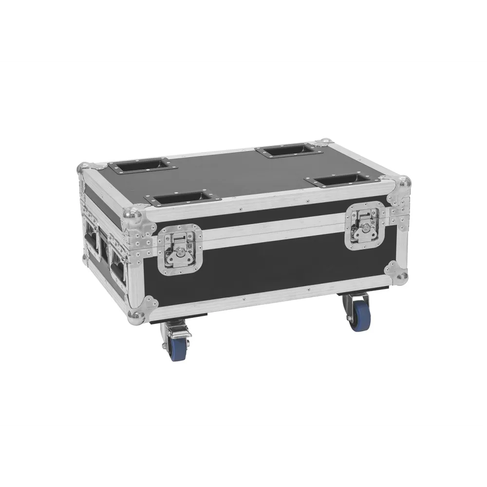 ROADINGER Flightcase 4x AKKU IP UP-4 Plus HCL Spot WDMX mit Ladefunktion