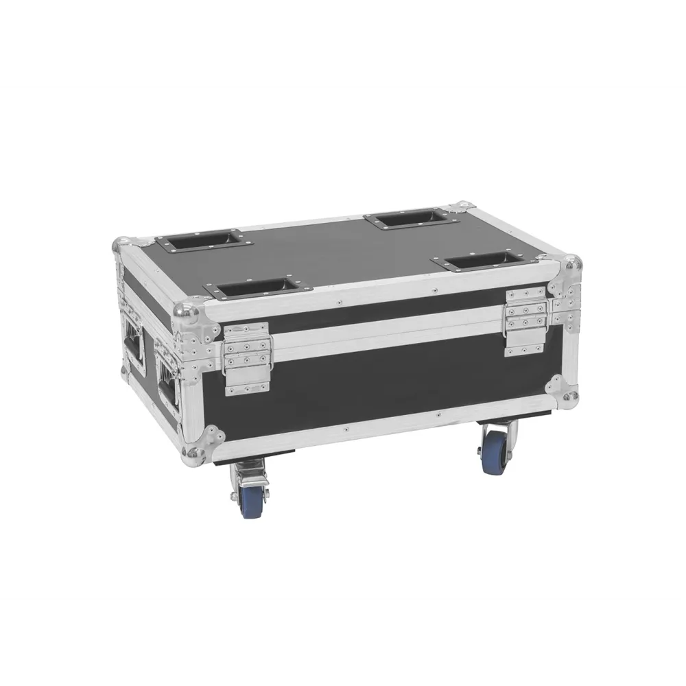 ROADINGER Flightcase 4x AKKU IP UP-4 Plus HCL Spot WDMX mit Ladefunktion